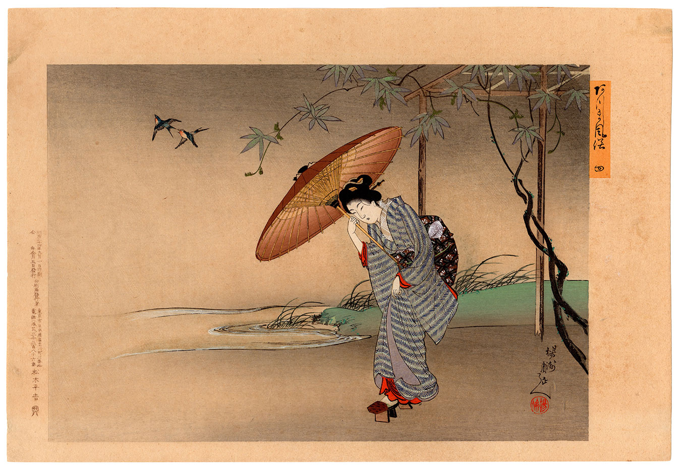 SPRING RAIN (Toyohara Chikanobu) – 美和 Miwa Japanese Art
